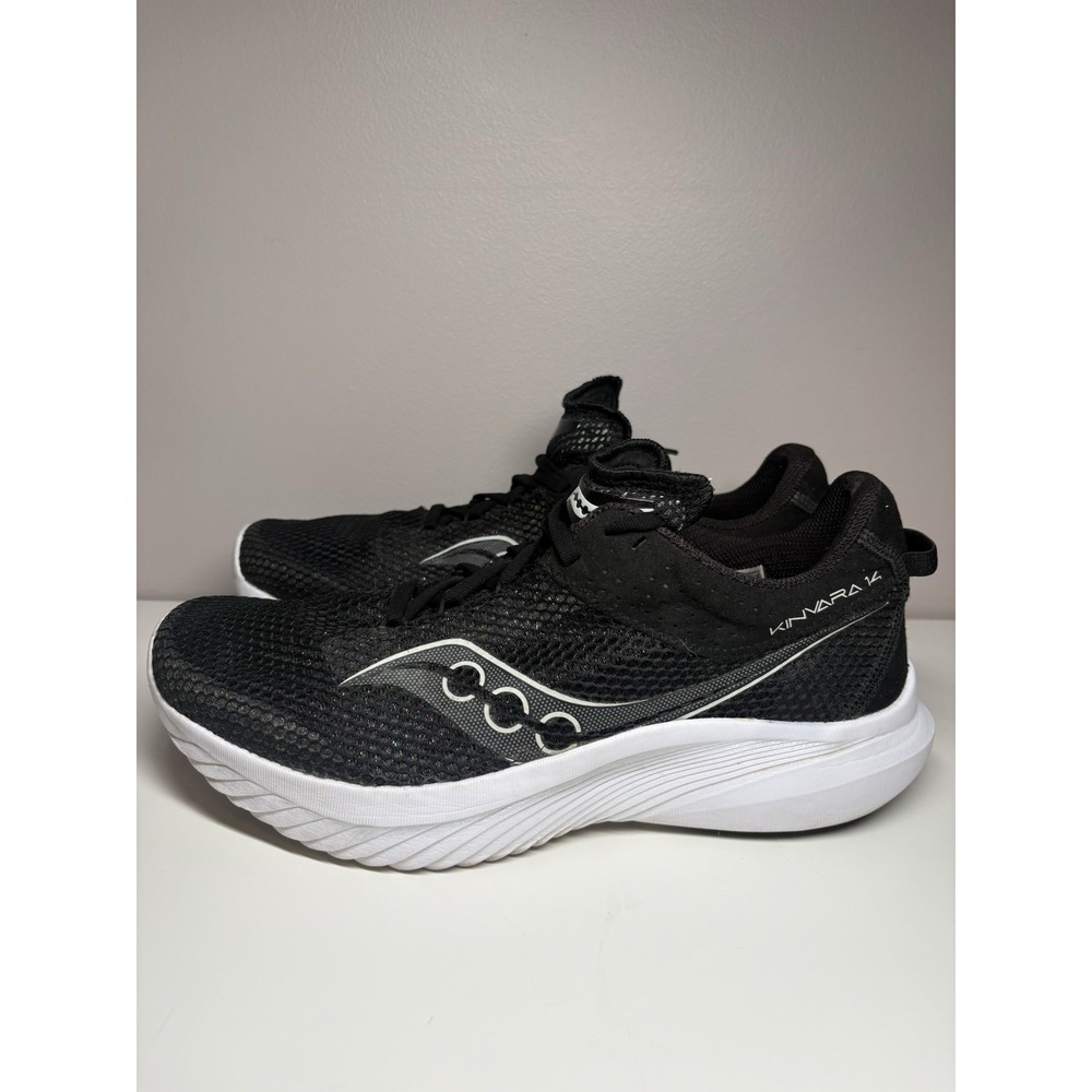 Saucony Men's Kinvara 14 Athletic Running Shoes Black White - Size 11(Wide) - Picture 2 of 11